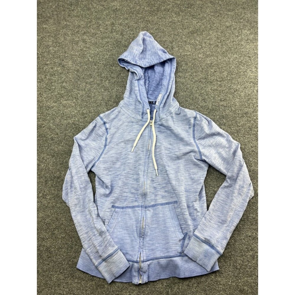 Victoria's Secret Light Blue Heather Zip-Up Hoodie